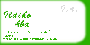 ildiko aba business card